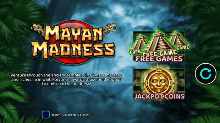 Mayan Madness - главно мени со мајанска тематика